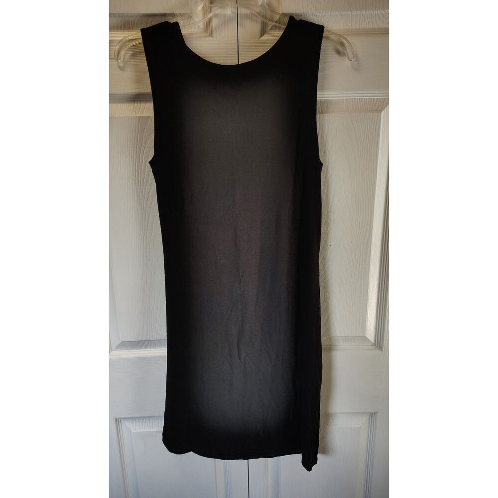 Gibson Black Sleeveless Scoop Neck Shift Tank Dress Women's Size Medium